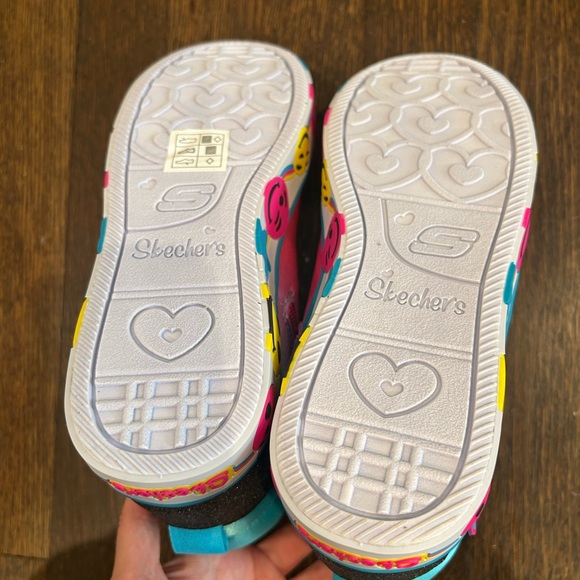 NWT Skechers Pop Princess Emoji Light Up Sneakers Kids Size 3 - Picture 6 of 6